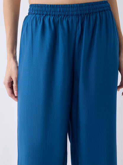 Utsa Navy Solid Pants