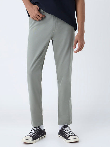 Nuon Sage Solid Relaxed-Fit Mid-Rise Cotton-Blend Chinos
