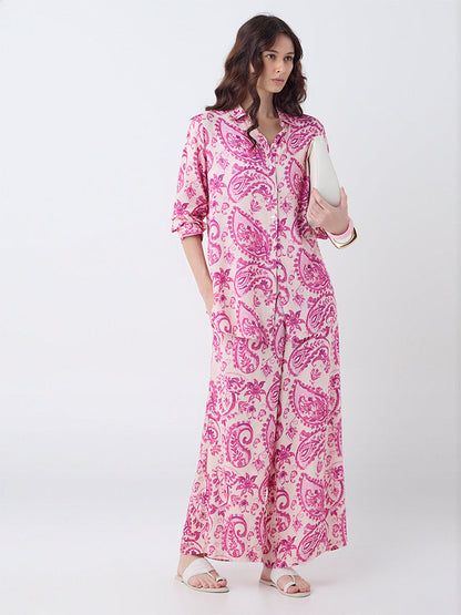 Utsa Pink Paisley Printed Tunic