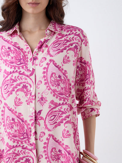 Utsa Pink Paisley Printed Tunic