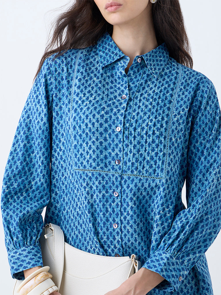 Utsa Indigo Printed Tunic