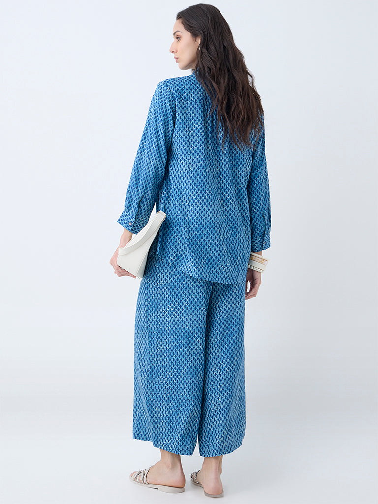Utsa Indigo Printed Tunic