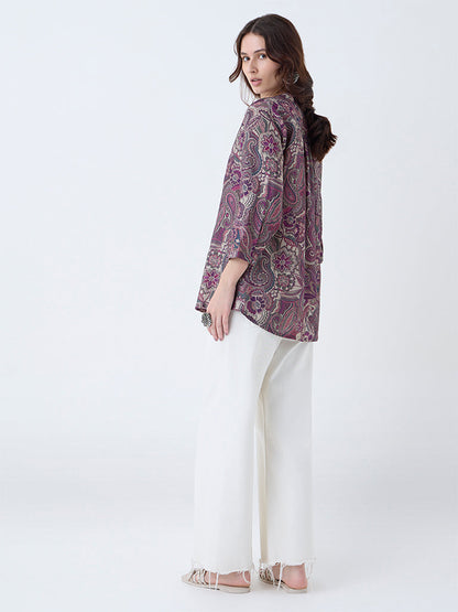 Utsa Purple Printed Tunic