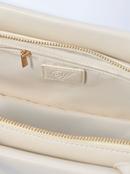 Westside Off-White Solid Rectangular Shoulder Bag