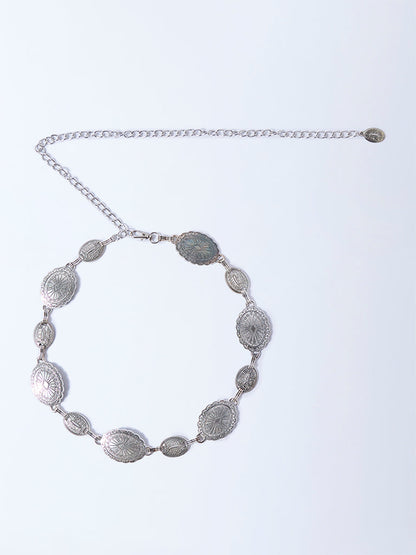 Westside Accessories Silver Concho-Link Belt