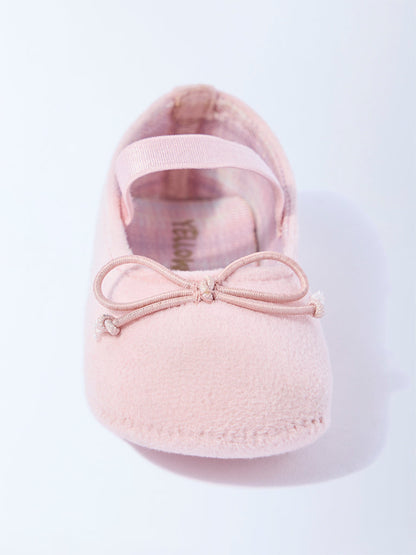 Yellow Pink Bow-Detailed Booties