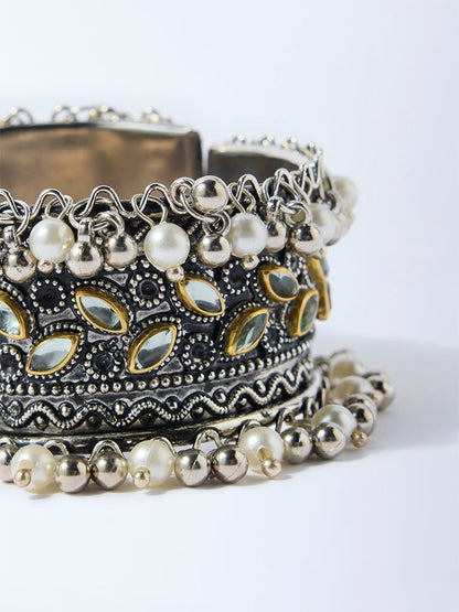 Westside Accessories Silver Embellished Cuff
