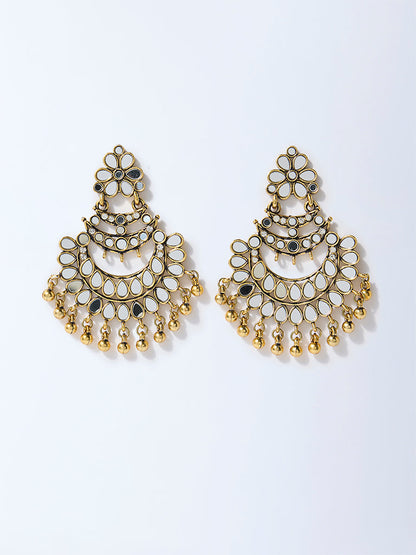 Westside Accessories Gold Chandbali Earrings