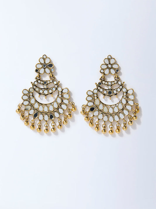 Westside Accessories Gold Chandbali Earrings