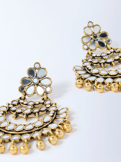 Westside Accessories Gold Chandbali Earrings