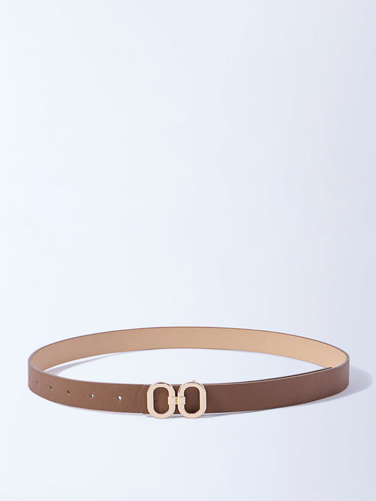 Westside Accessories Brown Dual Buckle Belt