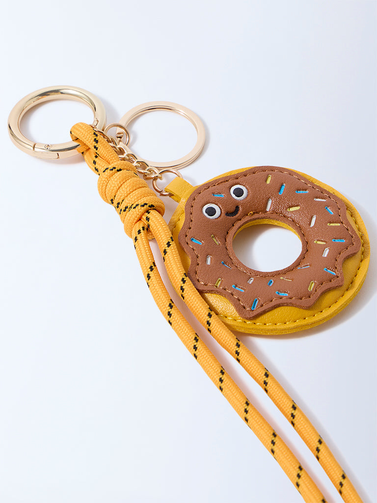 Westside Accessories Yellow Donut-Themed Bag Charm