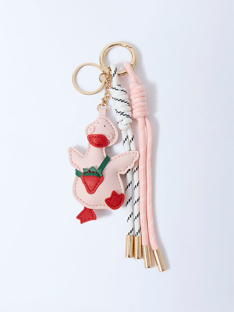 Westside Accessories Pink Duck-Themed Bag Charm