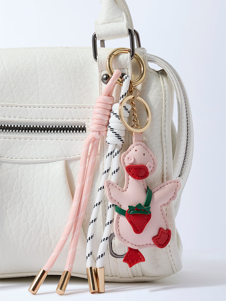 Westside Accessories Pink Duck-Themed Bag Charm