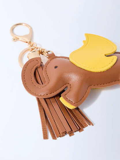 Westside Accessories Brown Elephant Bag Charm