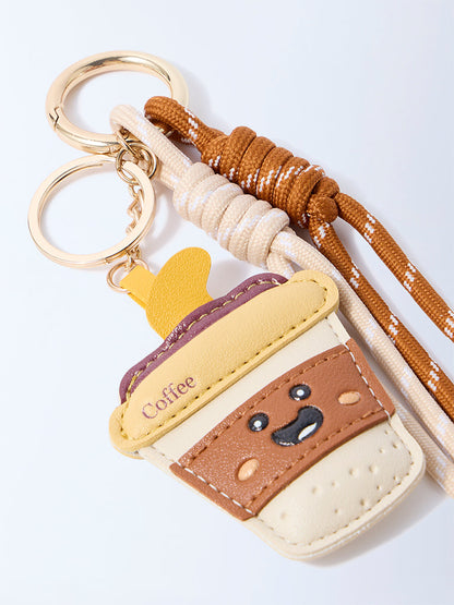 Westside Accessories Beige Ice-Cream Design Bag Charm