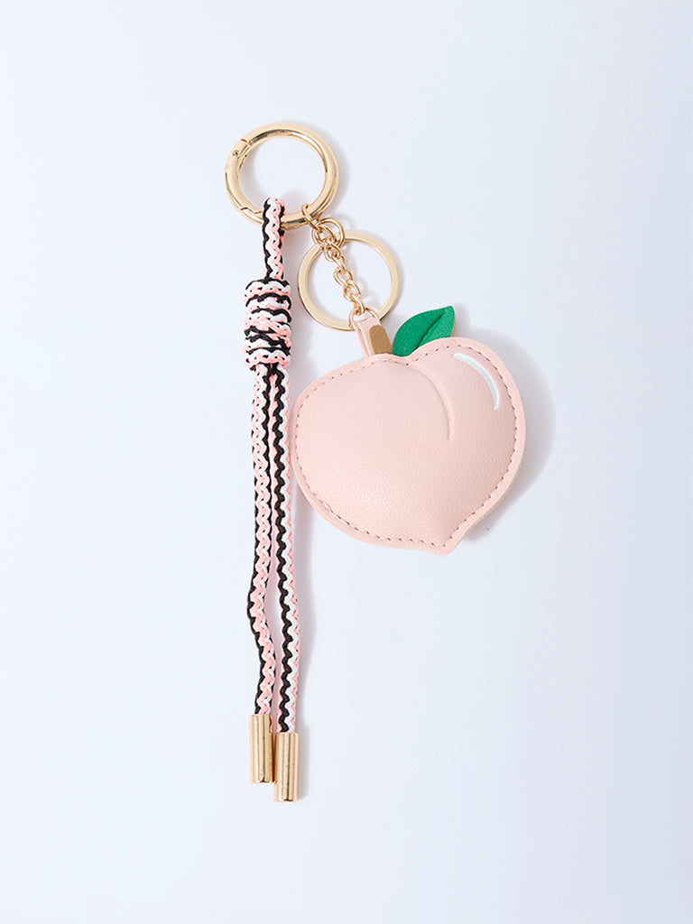 Westside Accessories Pink Peach Detailed Bag Charm