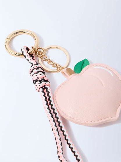 Westside Accessories Pink Peach Detailed Bag Charm
