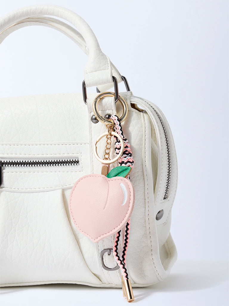 Westside Accessories Pink Peach Detailed Bag Charm