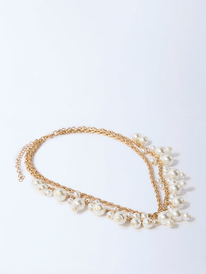 Westside Accessories White Pearl Collar Statement Necklace