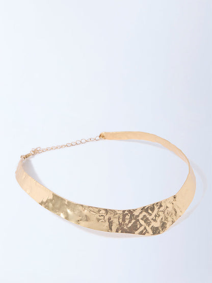 Westside Accessories Gold Molten Statement Choker Necklace