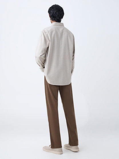 Ascot Brown Relaxed-Fit Mid-Rise Jeans