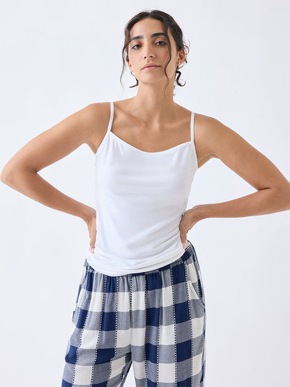 Wunderlove White Square Neck Seam-Free Camisole