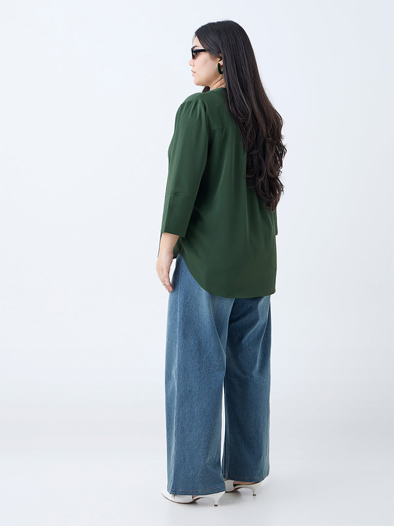 Gia Olive Solid Top