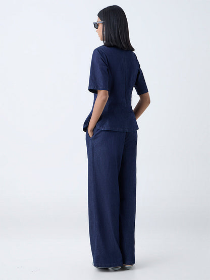 Wardrobe Indigo Straight-Fit High-Rise Jeans
