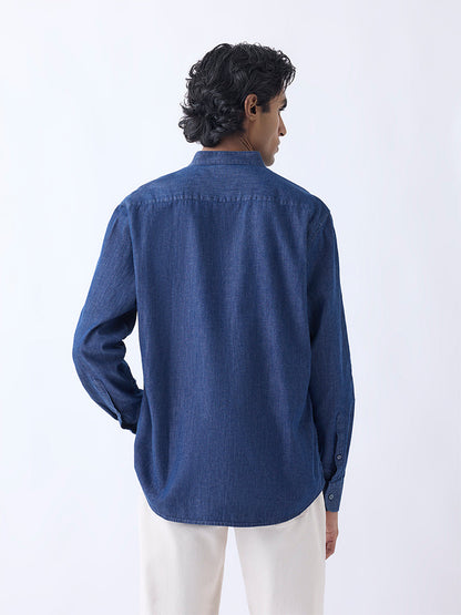 Ascot Blue Relaxed-Fit Denim Shirt