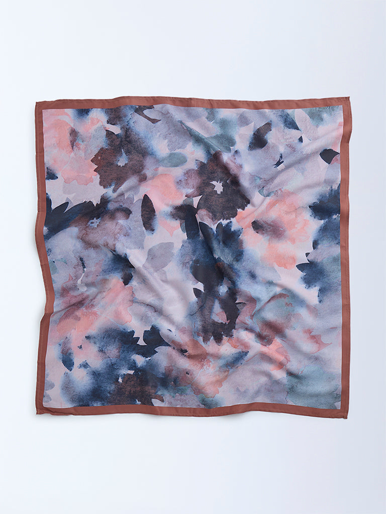 Westside Accessories Rust Brushstroke Printed Scarf