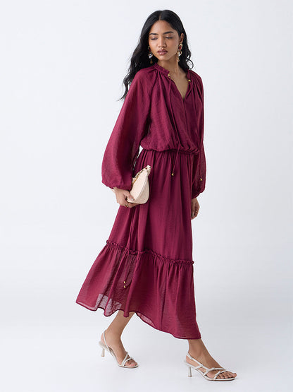 LOV Burgundy Solid Top