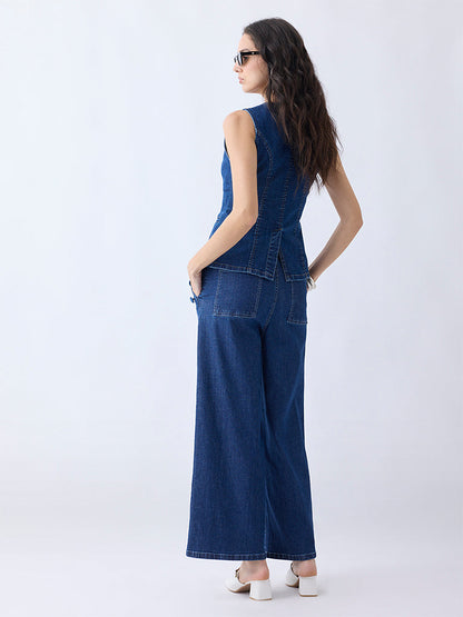 LOV Dark Blue Relaxed-Fit High-Rise Jeans