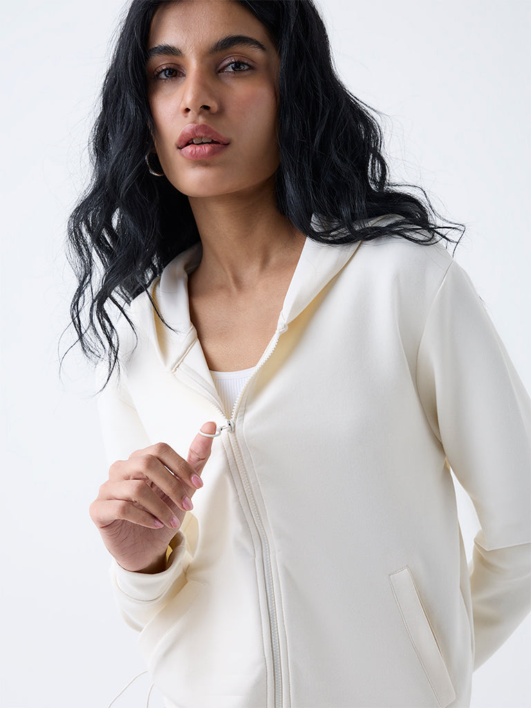 Studiofit Cream Solid Jacket