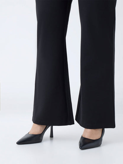 Gia Black High-Rise Bootcut Pants