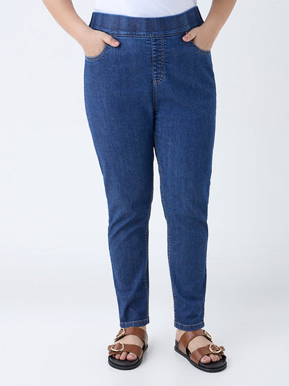 Gia Blue Skinny-Fit High-Rise Denim Jeggings