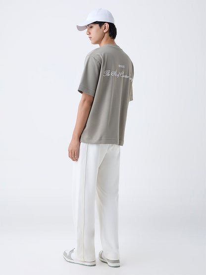 Studiofit Sage Embossed Relaxed-Fit Cotton-Blend T-Shirt