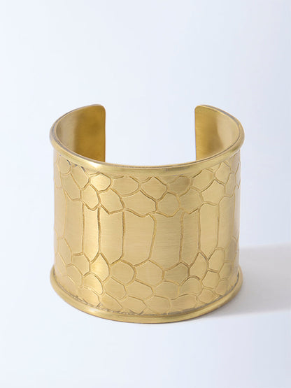 Westside Accessories Gold Textured Cuff Bracelet