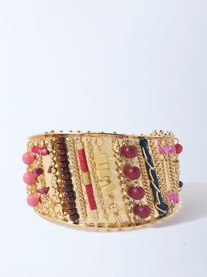 Westside Accessories Gold Embellished Cuff Bracelet