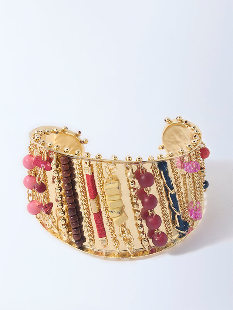 Westside Accessories Gold Embellished Cuff Bracelet