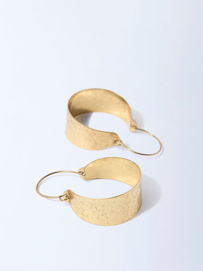 Westside Accessories Gold Statement Hoop Earrings
