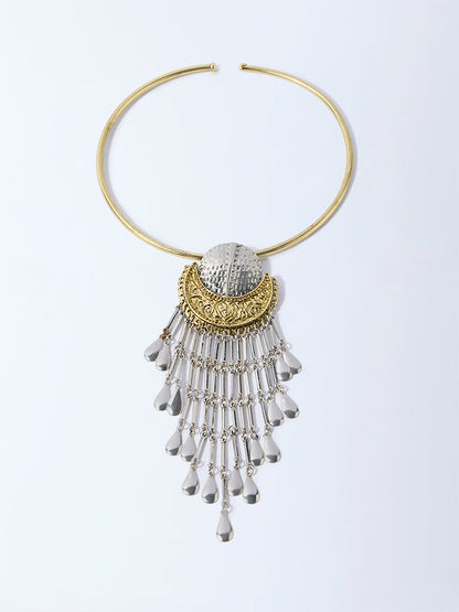 Westside Accessories Gold Dual Finish Tassel Necklace