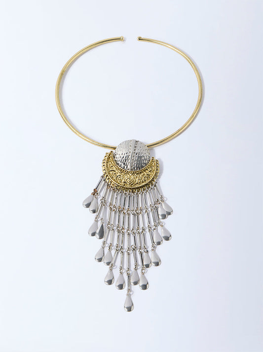 Westside Accessories Gold Dual Finish Tassel Necklace