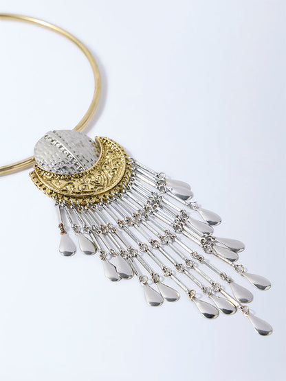 Westside Accessories Gold Dual Finish Tassel Necklace