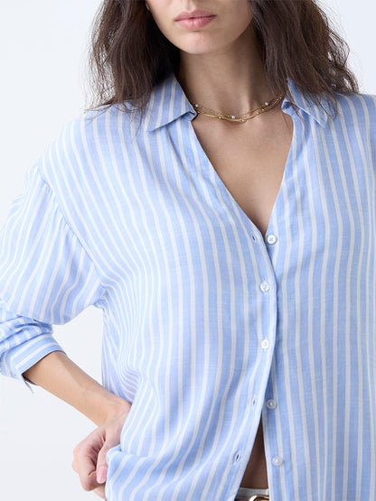 LOV Blue Stripes Shirt