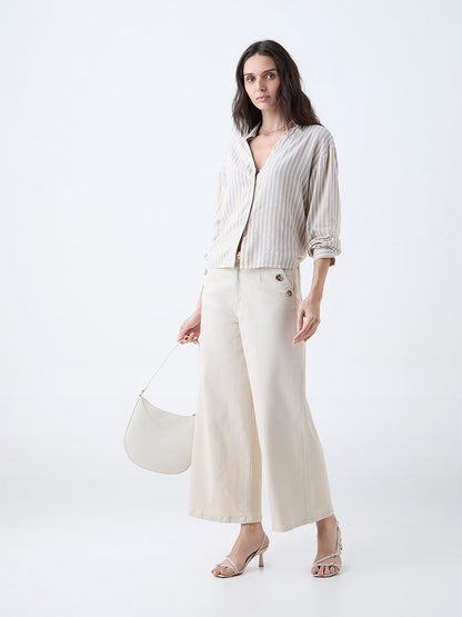 LOV Beige Stripes Shirt