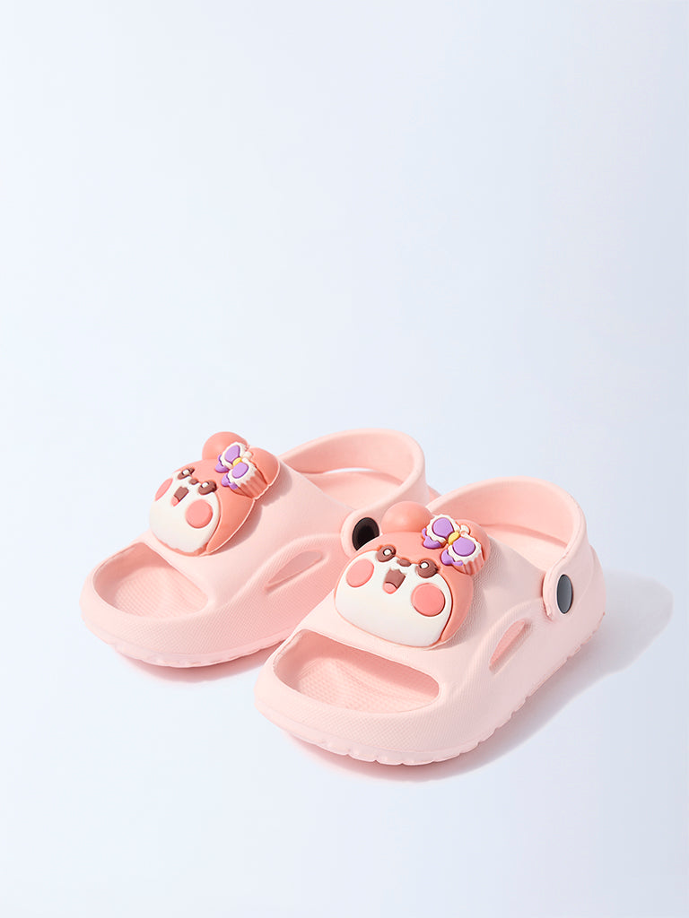 Yellow Pink Bunny-Detailed Clogs