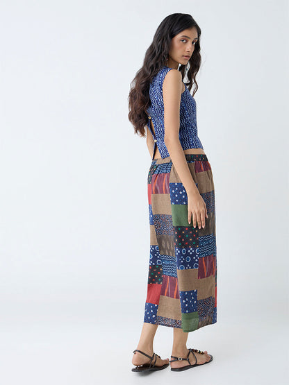 Bombay Paisley Multicolour Patchwork Design Cotton Skirt